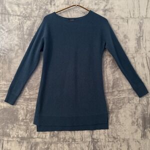 Halogen Sweater Wool Cashmere Womens Size XXS Petite Blue Classic Sustainable